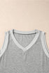 Ribbed V Neck Tank